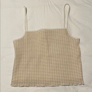 Wilfred Beige Gingham Camisole